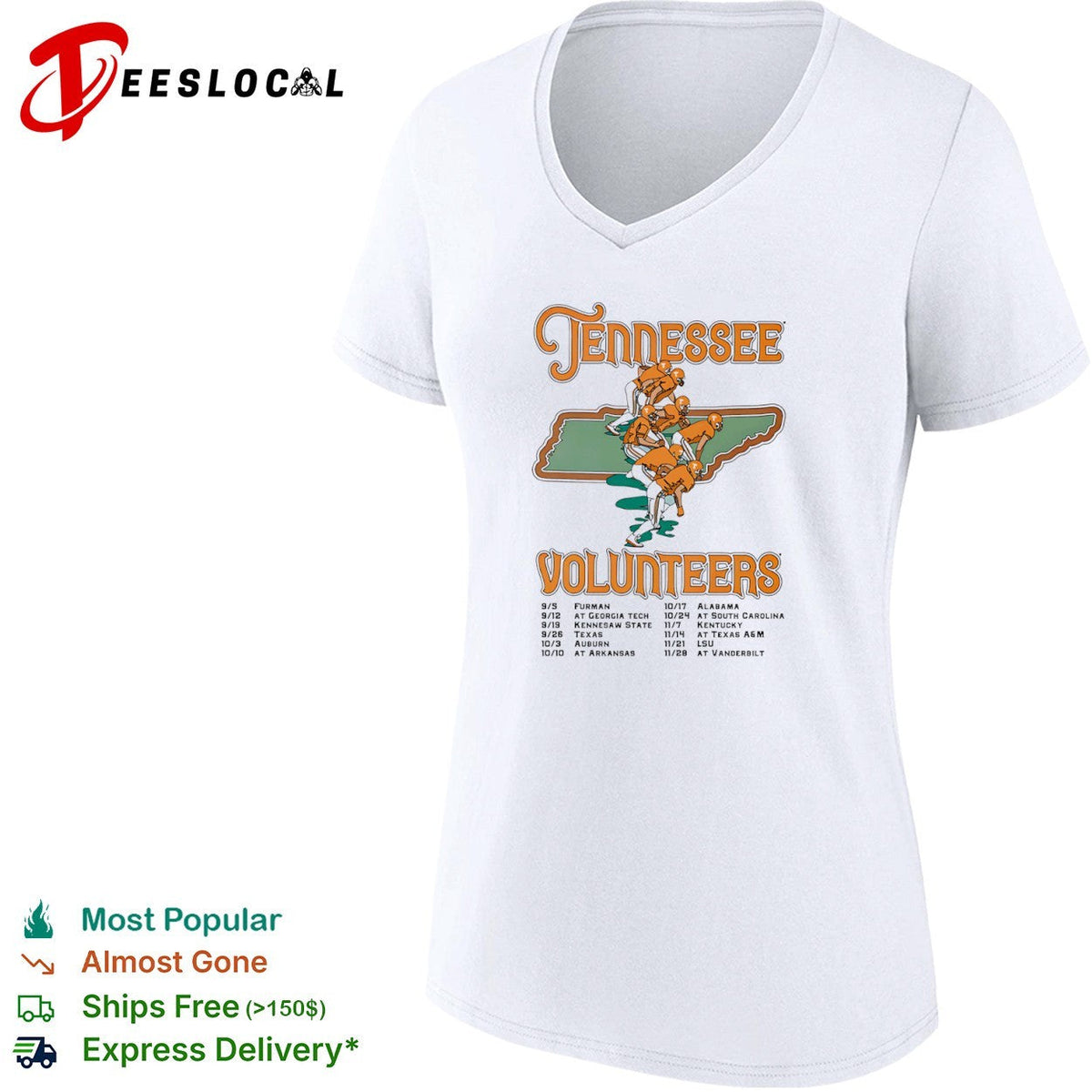 Tennessee Volunteers 2020 Schedule Furman Georgia Tech Kennesaw State Texas shirt Unisex