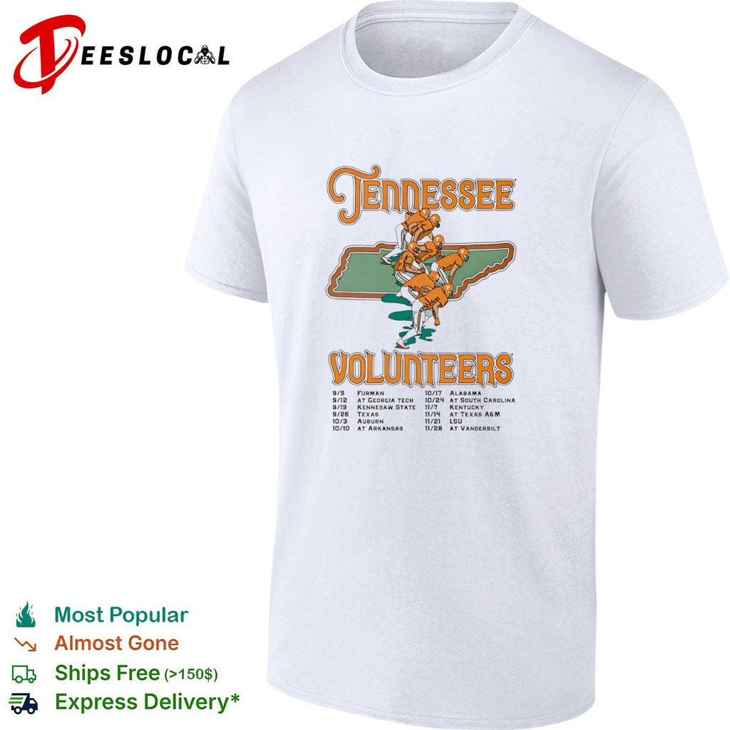 Tennessee Volunteers 2020 Schedule Furman Georgia Tech Kennesaw State Texas shirt Unisex