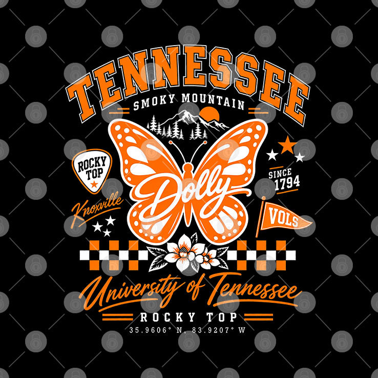 Tennessee Volunteers Butterfly Shirt