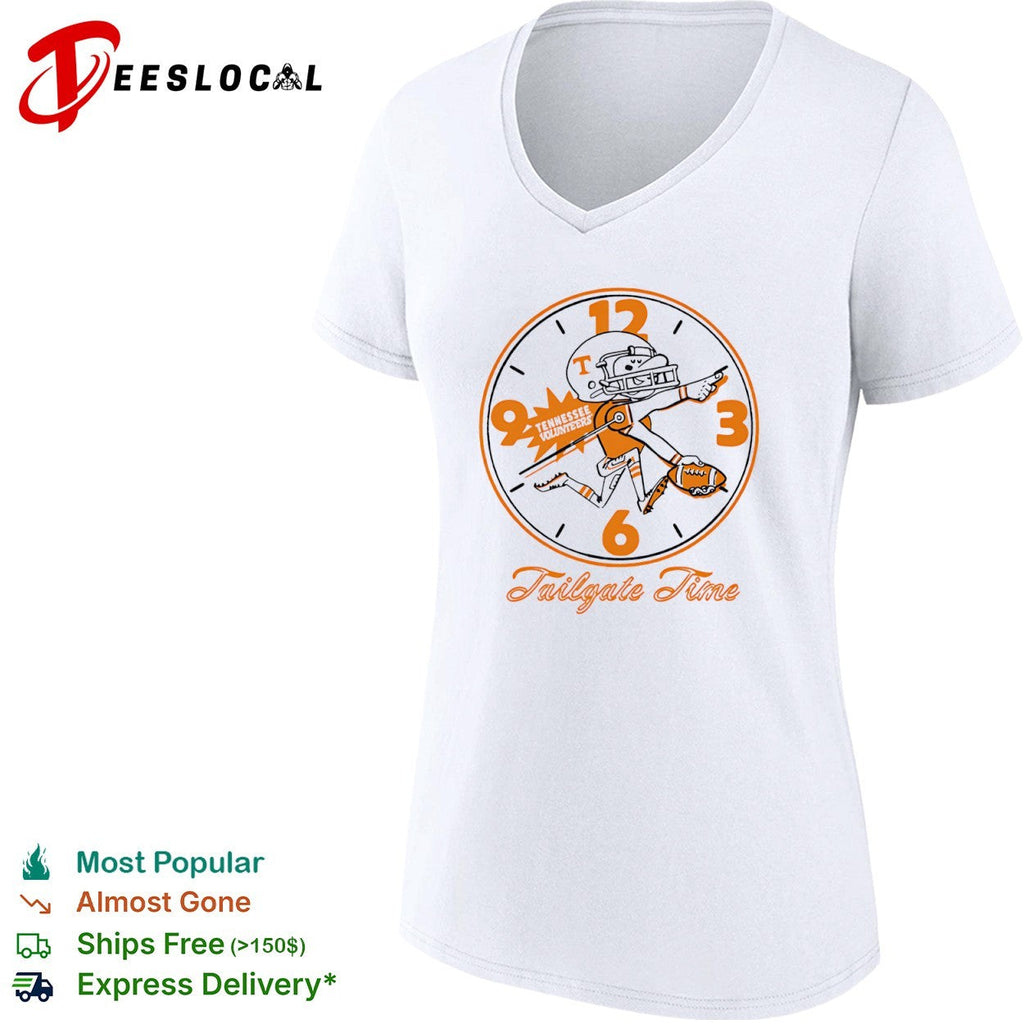 Tennessee Volunteers Tailgate Time Clock Logo NCAA Football Sport Shirt Unisex