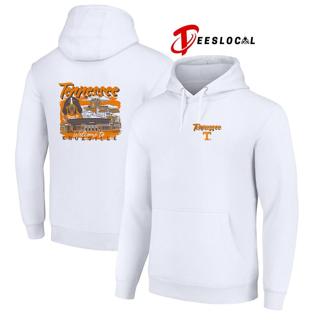 Tennessee Volunteers welcome to Knoxville hand drawn campus football graphic shirt Unisex