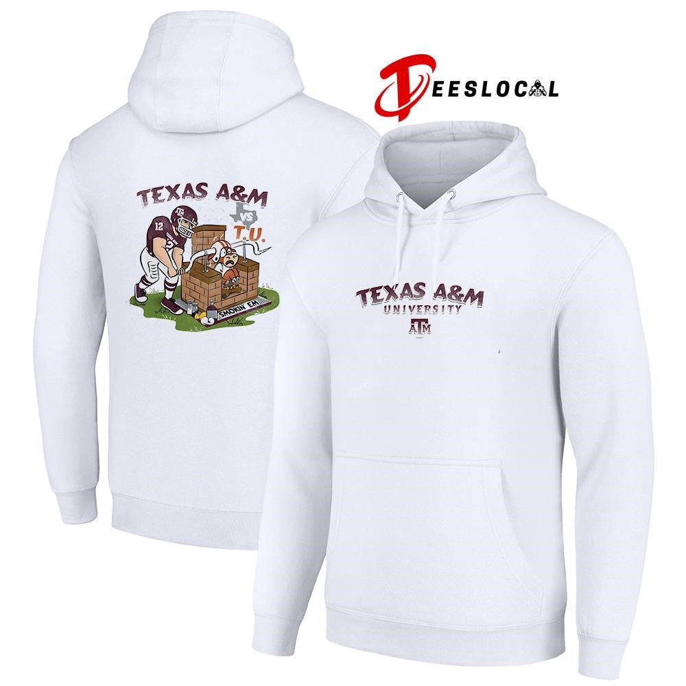 Texas A and M university vs Texas Longhorns smokin’ em mascot shirt Unisex