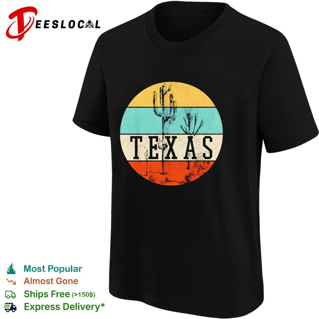 Texas Cactus Desert Sunset Landscape Nature Southwestern shirt Unisex