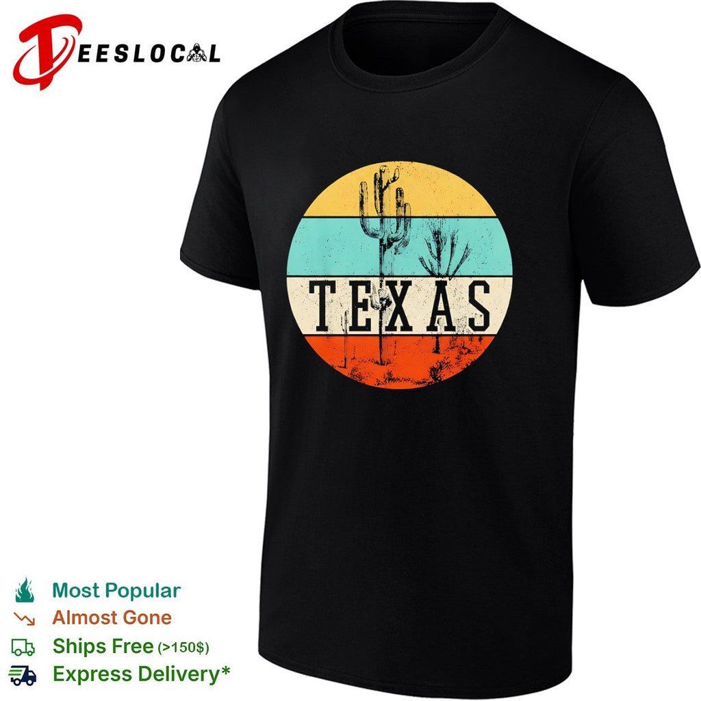 Texas Cactus Desert Sunset Landscape Nature Southwestern shirt Unisex