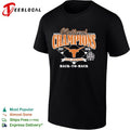 Texas Longhorns 2025 2026 National Champions Division I Softball Back to Back shirt Unisex