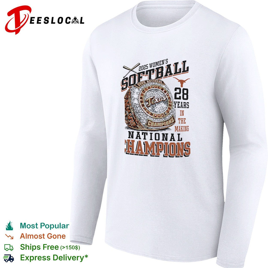 Texas Longhorns 2025 Softball National Champions 28 Years in the Making shirt Unisex