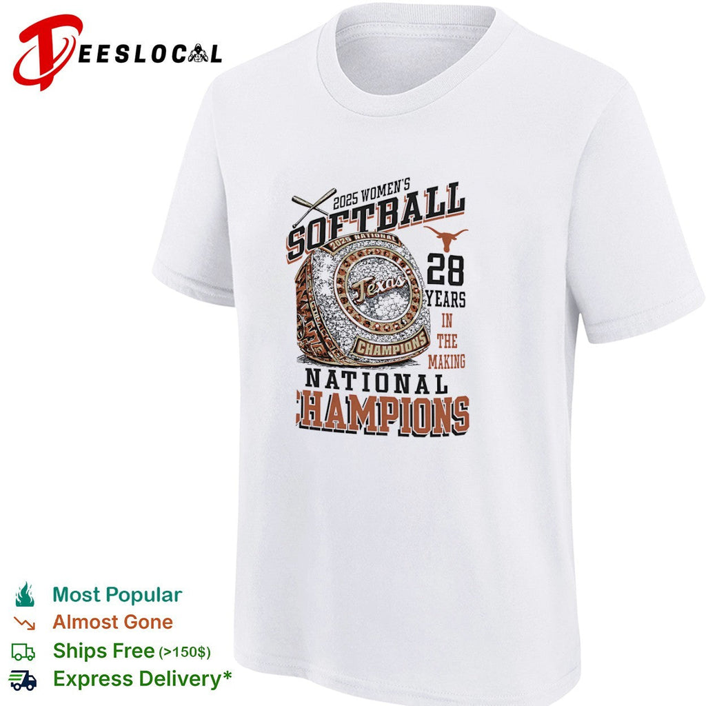 Texas Longhorns 2025 Softball National Champions 28 Years in the Making shirt Unisex
