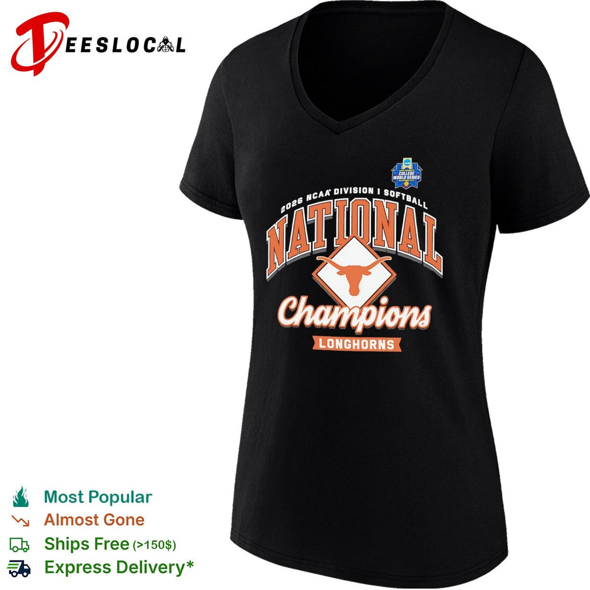 Texas Longhorns 2026 NCAA Division I Softball National Champions Longhorns shirt Unisex