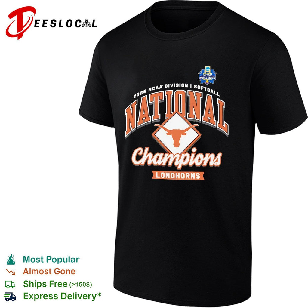 Texas Longhorns 2026 NCAA Division I Softball National Champions Longhorns shirt Unisex