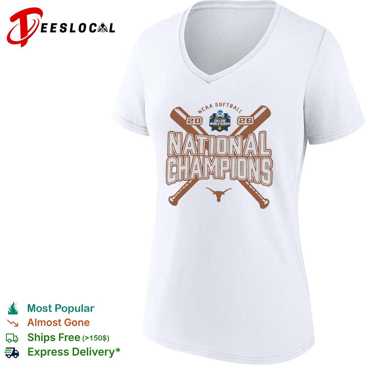 Texas Longhorns 2026 NCAA Softball National Champions 2026 College World Series shirt Unisex