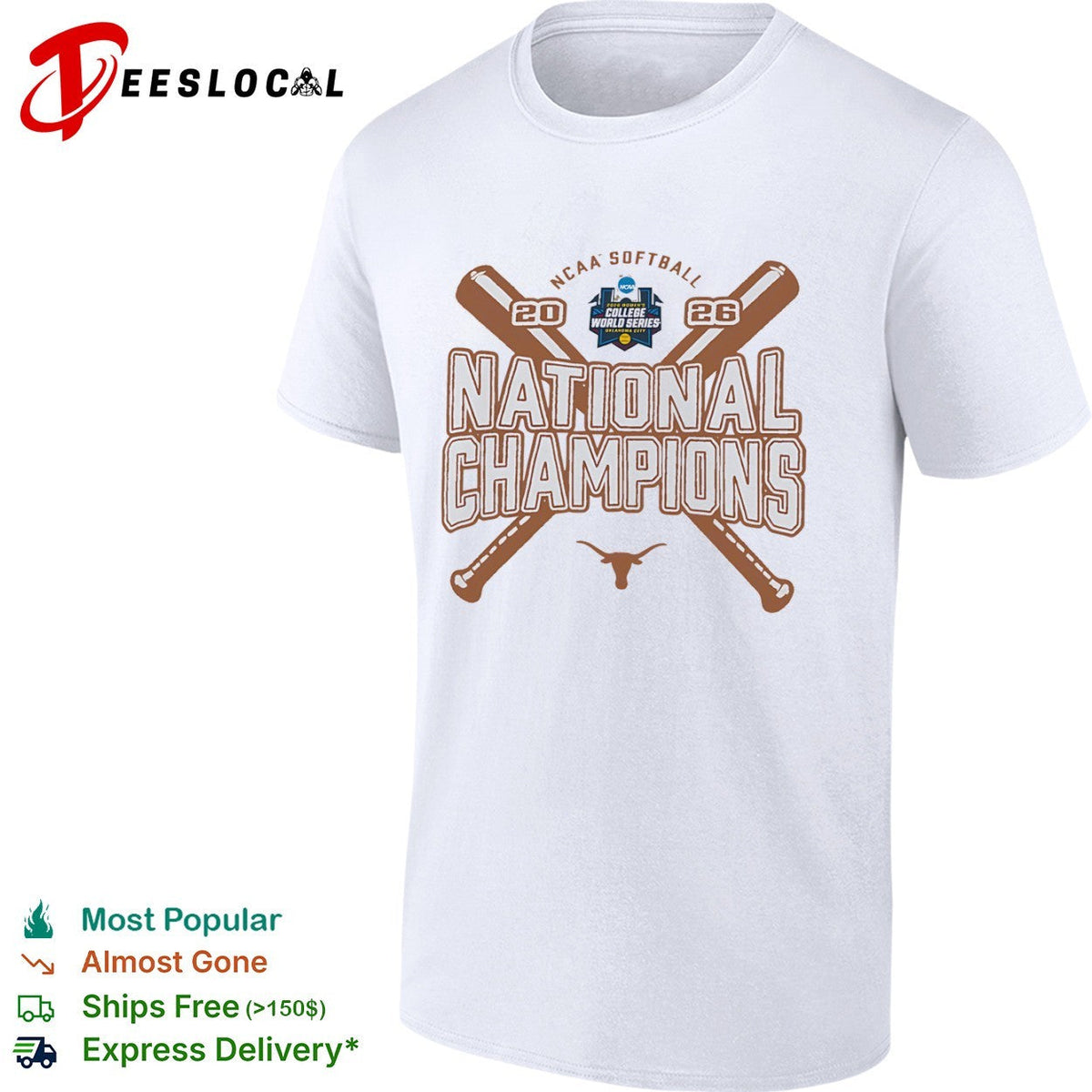 Texas Longhorns 2026 NCAA Softball National Champions 2026 shirt Unisex