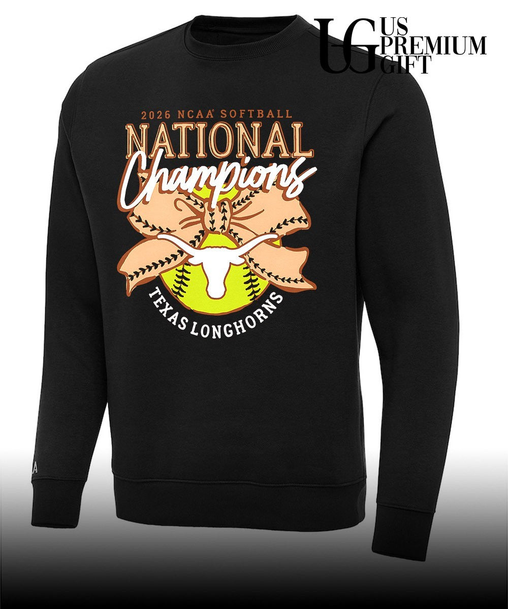 Texas Longhorns 2026 NCAA Softball National Champions Bow logo shirt Unisex
