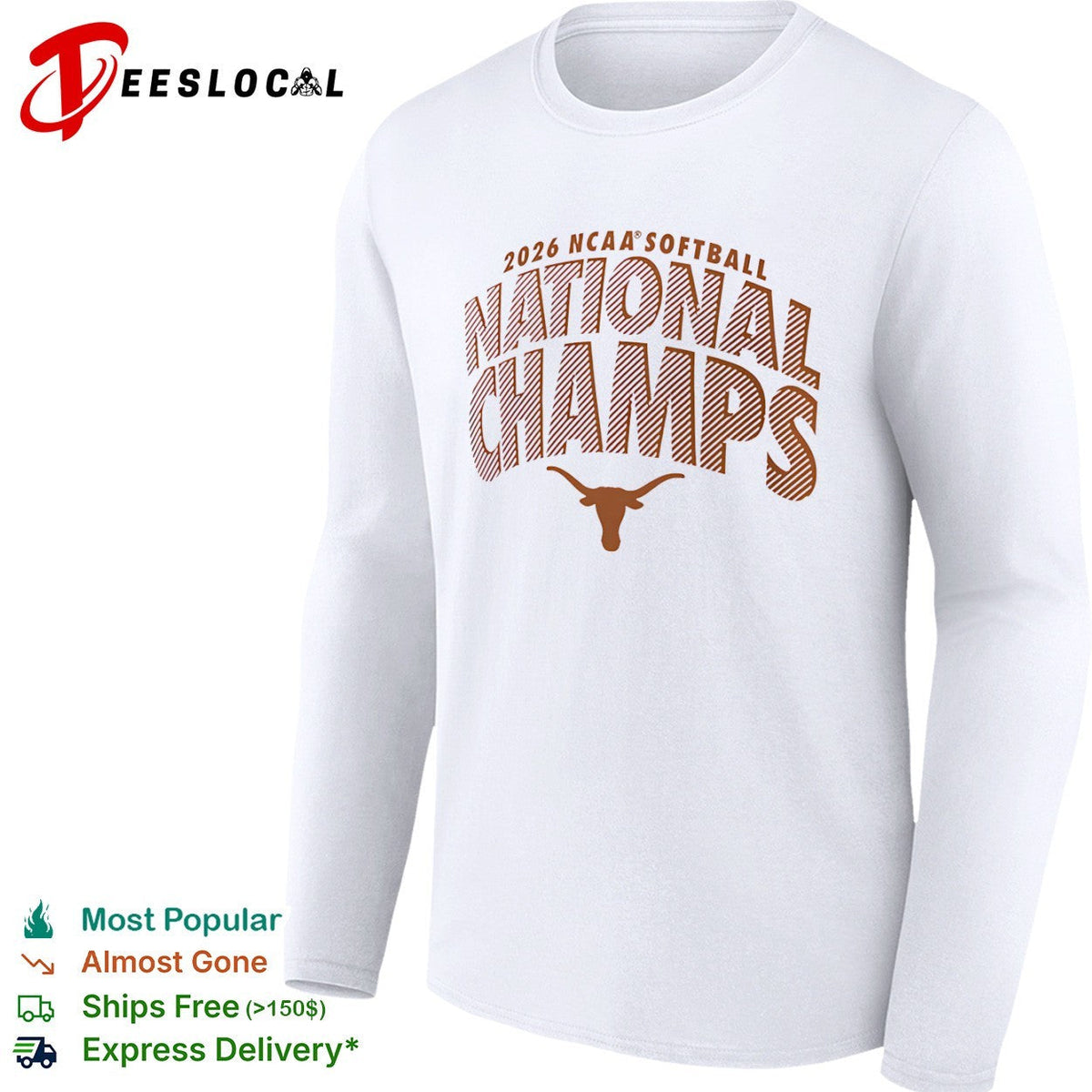 Texas Longhorns 2026 NCAA Softball National Champs Longhorn Logo shirt Unisex
