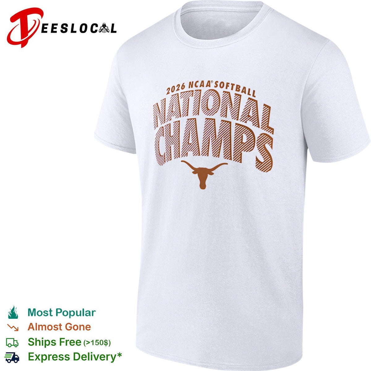 Texas Longhorns 2026 NCAA Softball National Champs Longhorn Logo shirt Unisex