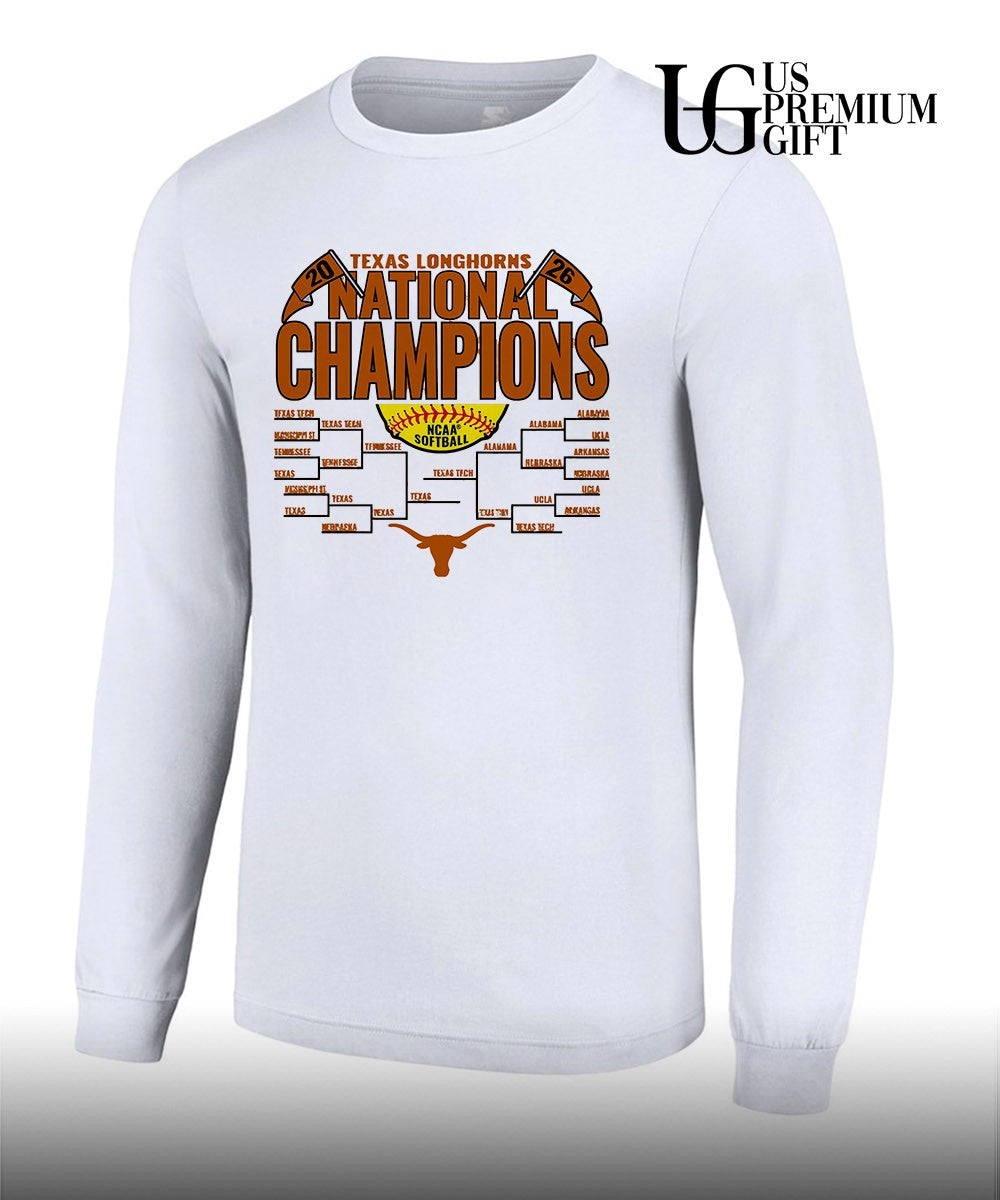 Texas Longhorns 2026 NCAA Softball Women’s College World Series National Champions Bracket shirt