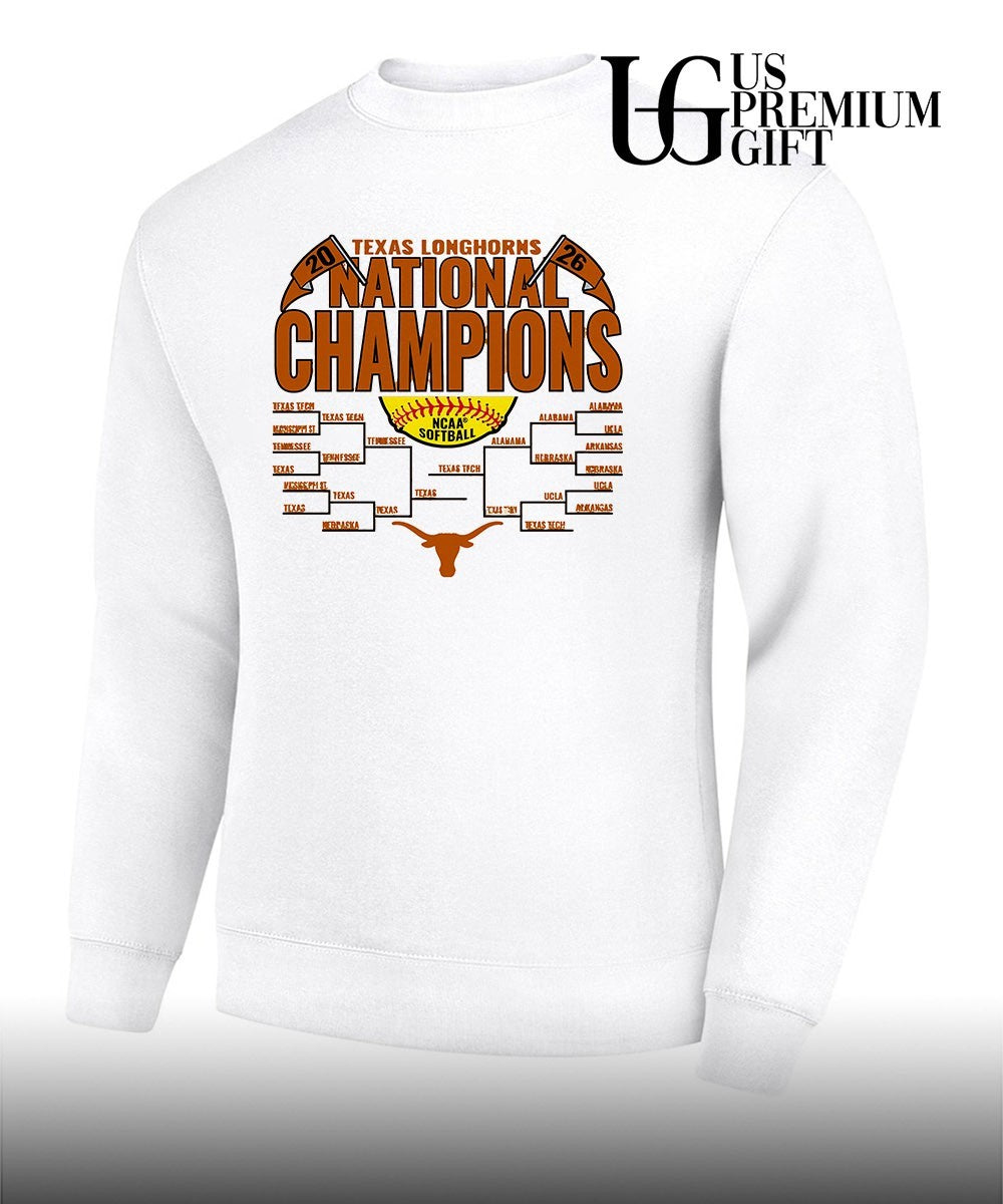 Texas Longhorns 2026 NCAA Softball Women’s College World Series National Champions Bracket shirt