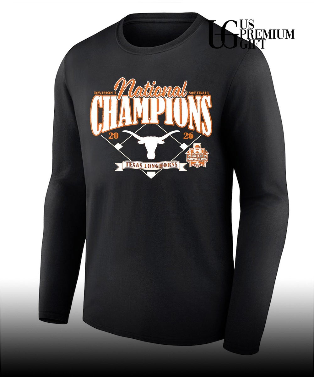 Texas Longhorns 2026 NCAA Softball Women’s D1 College World Series National Champions diamond shirt