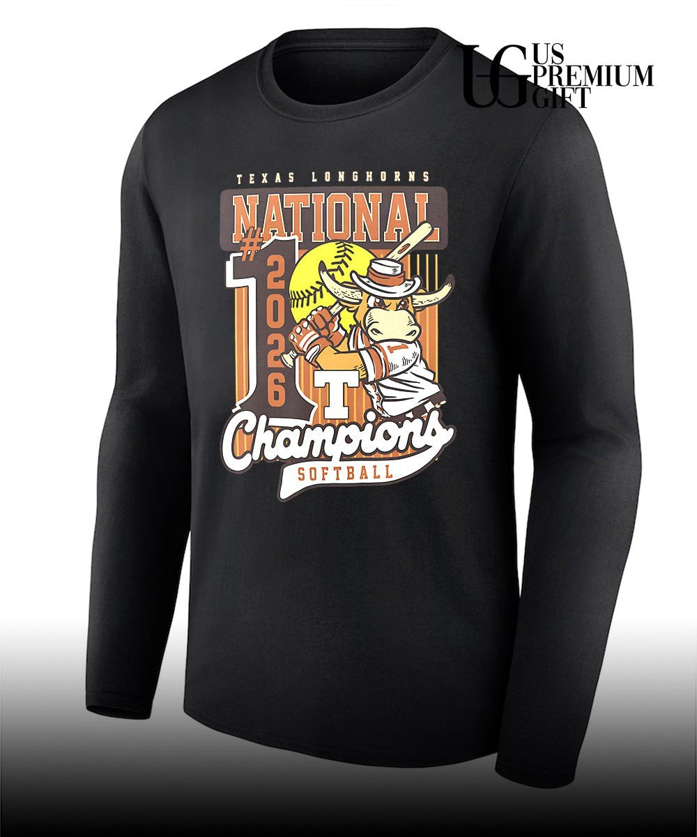 Texas Longhorns 2026 NCAA Women’s Softball College World Series National Champions mascot swing shirt