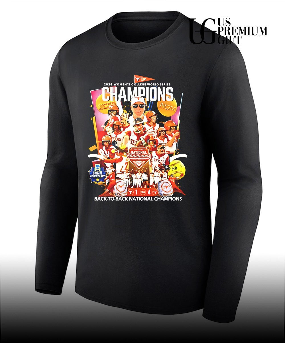 Texas Longhorns 2026 Women’s College Series Back To Back National Champions shirt Unisex