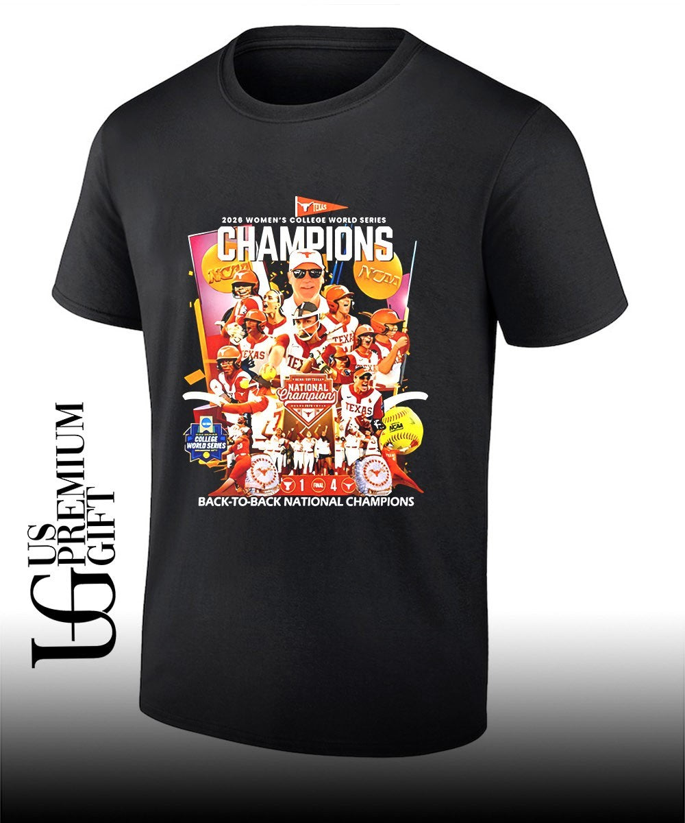 Texas Longhorns 2026 Women’s College Series Back To Back National Champions shirt Unisex