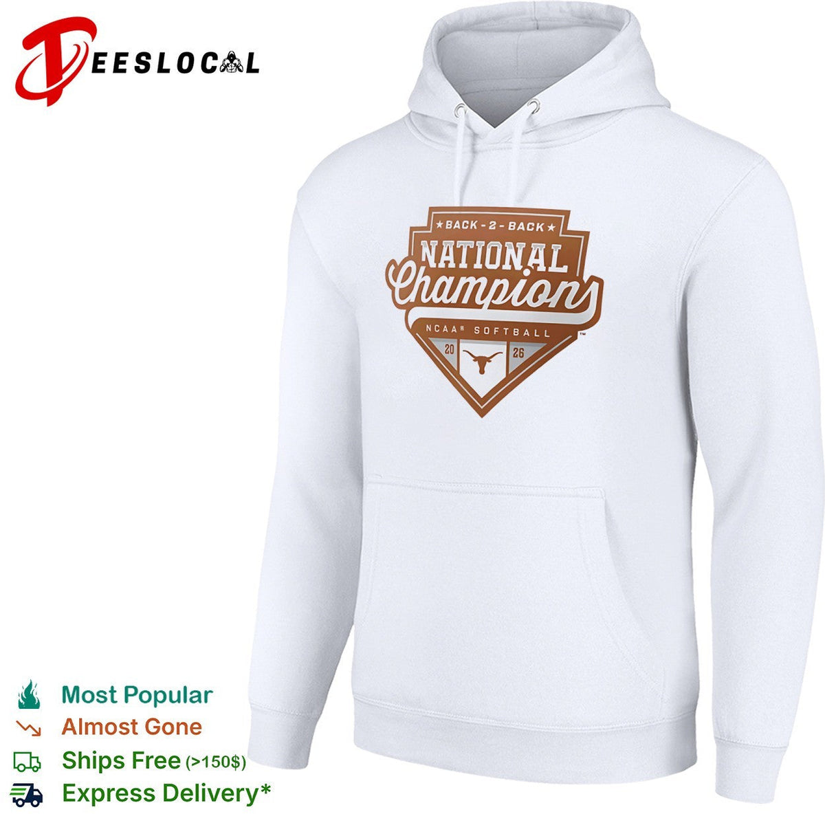 Texas Longhorns Back 2 Back National Champions NCAA Softball 2026 shirt Unisex