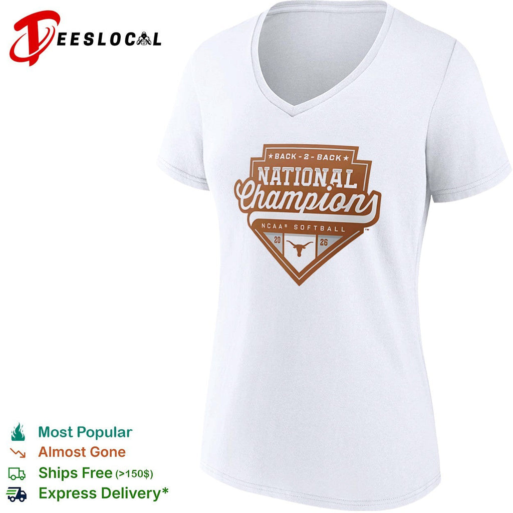 Texas Longhorns Back 2 Back National Champions NCAA Softball 2026 shirt Unisex