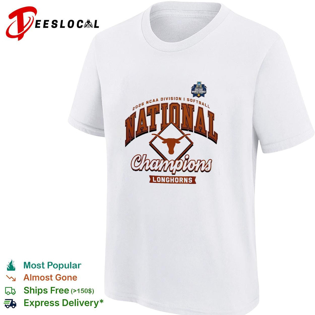 Texas Longhorns NCAA DI national softball champions badge shirt Unisex