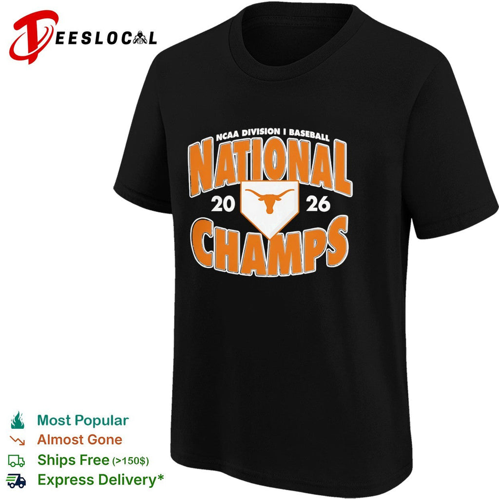 Texas Longhorns NCAA Division I Baseball National Champs 2026 shirt Unisex