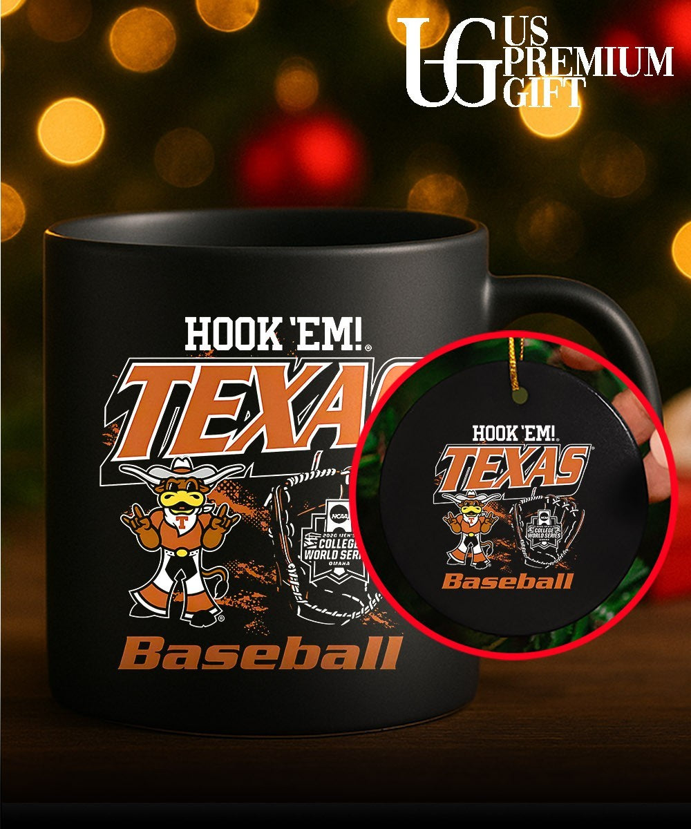 Texas Longhorns NCAA Men’s 2026 College World Series Hook Em Baseball shirt Unisex