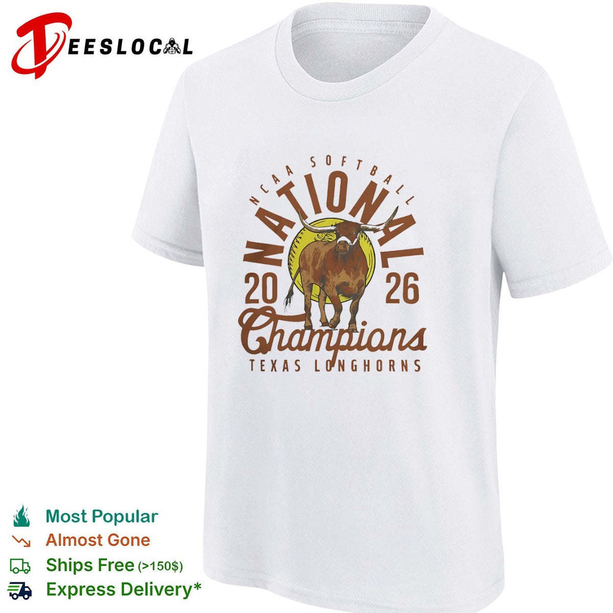Texas Longhorns NCAA Softball 2026 National Champions shirt Unisex