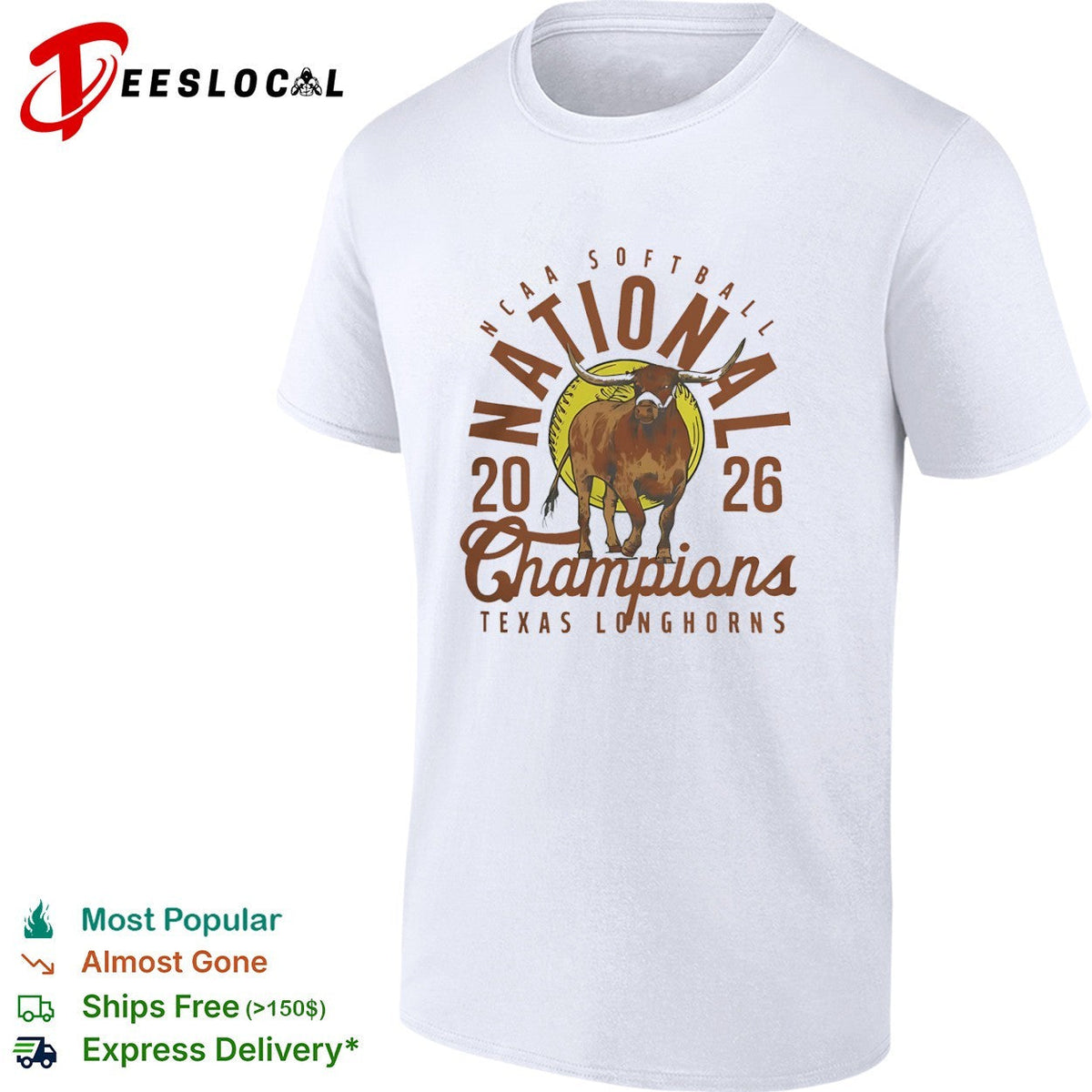 Texas Longhorns NCAA Softball 2026 National Champions shirt Unisex