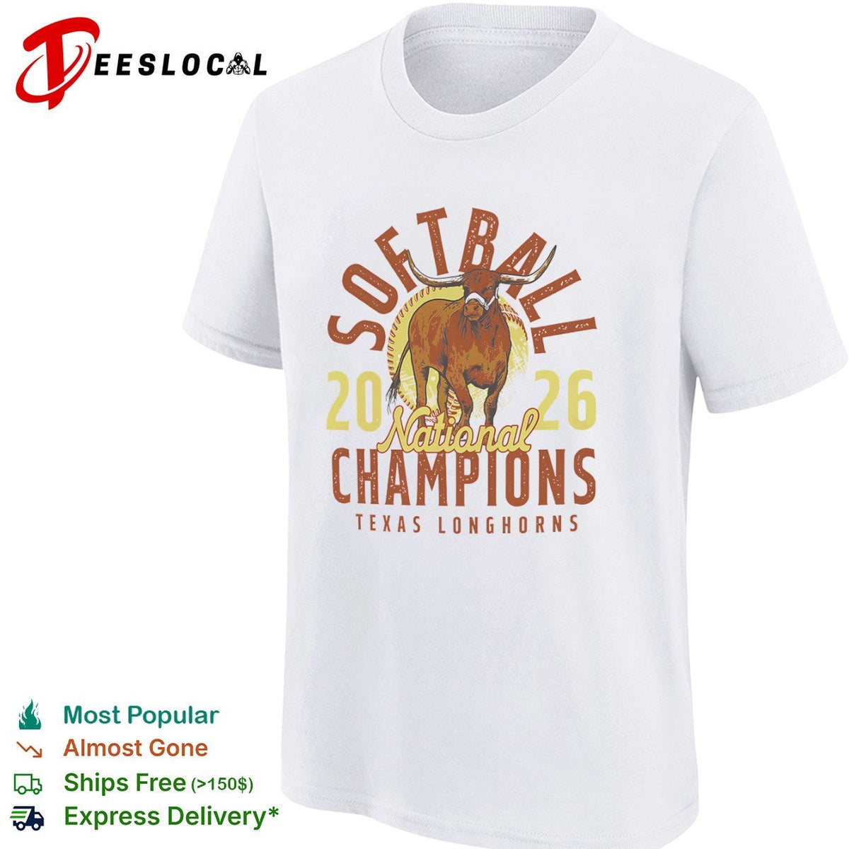 Texas Longhorns Softball 2026 National Champions Texas Longhorns team logo shirt Unisex