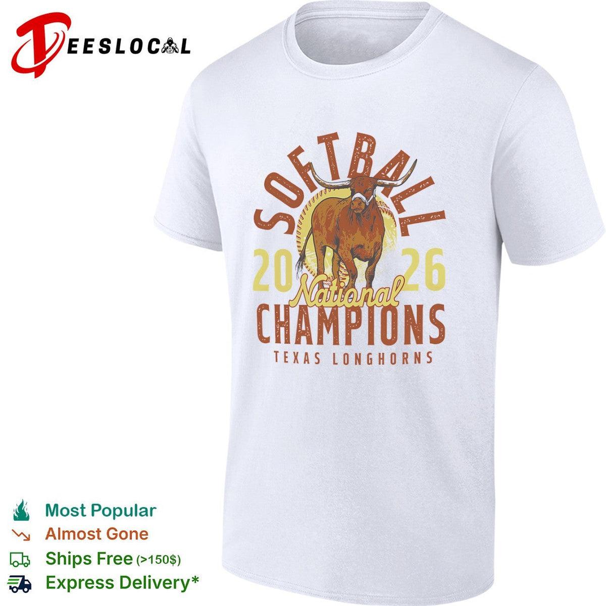 Texas Longhorns Softball 2026 National Champions Texas Longhorns team logo shirt Unisex