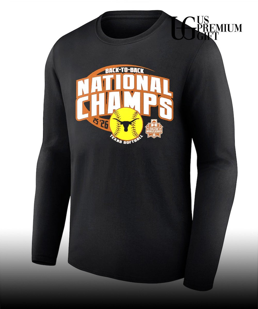 Texas Longhorns Softball Women’s NCAA Back To Back National Champs 2025-2026 shirt Unisex