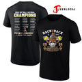 Texas Longhorns softball back 2 back National champions hook ’em horns name roster graphic shirt