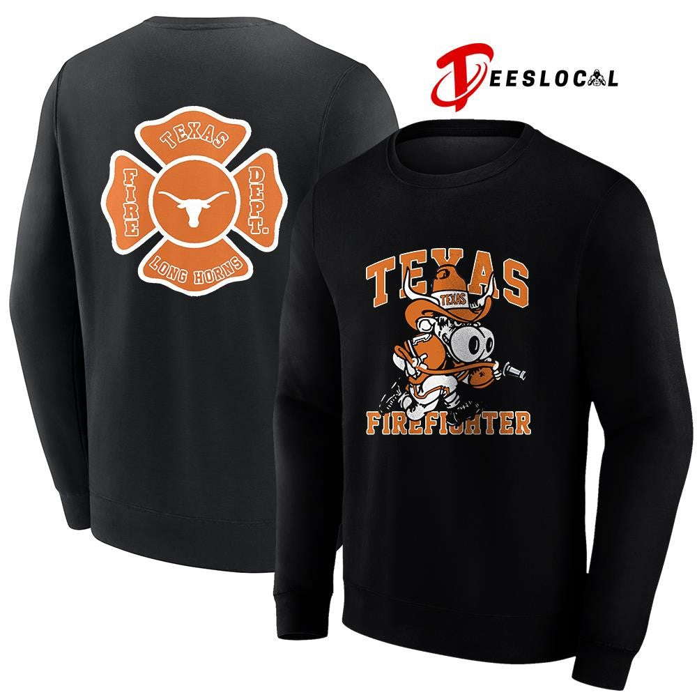 Texas Longhorns x Firefighter Appreciation day mascot shirt Unisex