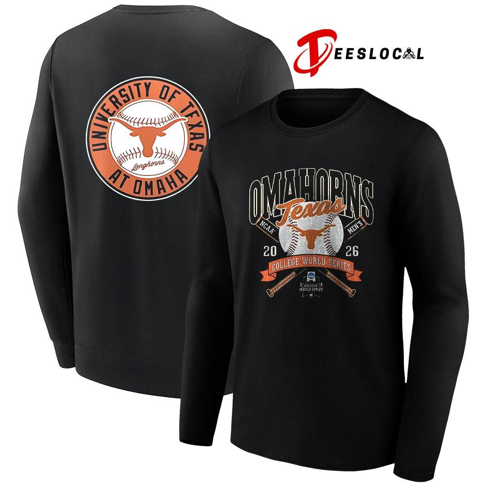 Texas Longhorns x Omaha bound college world series logo shirt Unisex
