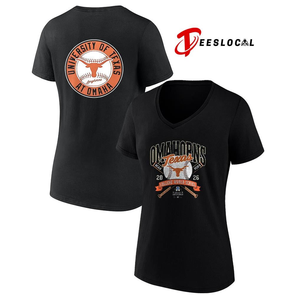 Texas Longhorns x Omaha bound college world series logo shirt Unisex