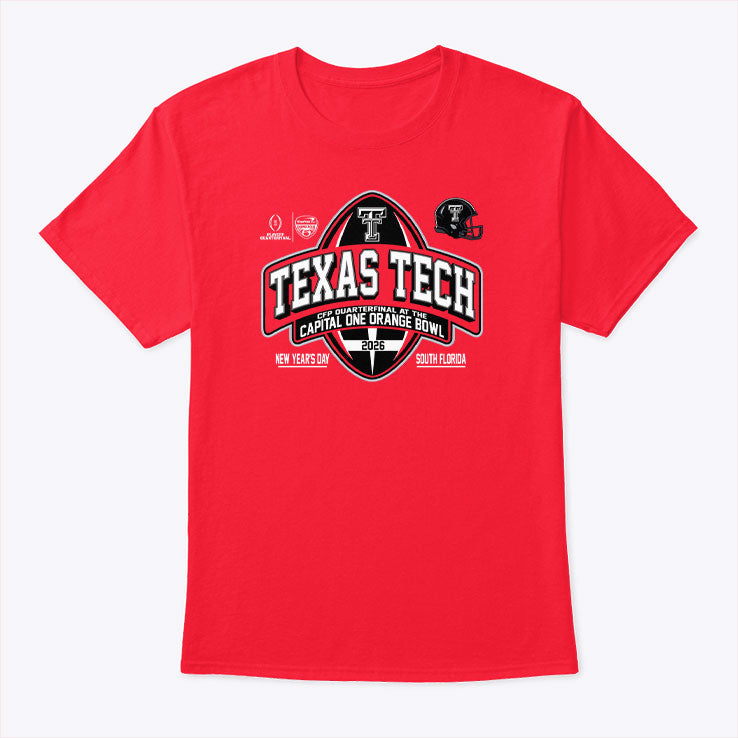 Texas Tech Red Raiders Orange Bowl 2025-26 CFP Quarter T Shirt Unisex