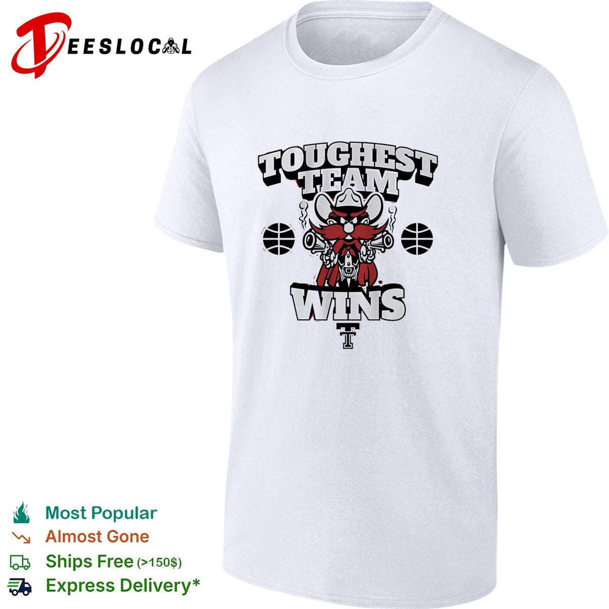 Texas Tech Red Raiders Toughest Team Wins The Masked Rider Basketball shirt Unisex