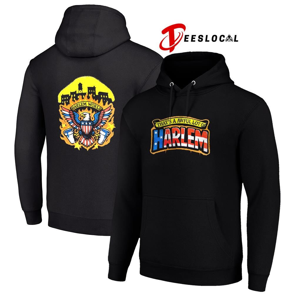 That’s a awful lot of harlem world USA flag national emblem graphic shirt Unisex