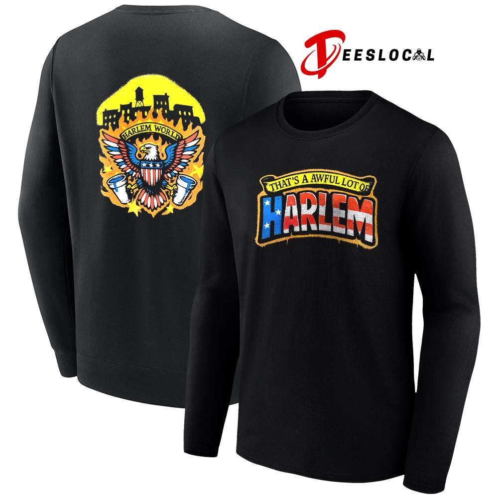 That’s a awful lot of harlem world USA flag national emblem graphic shirt Unisex