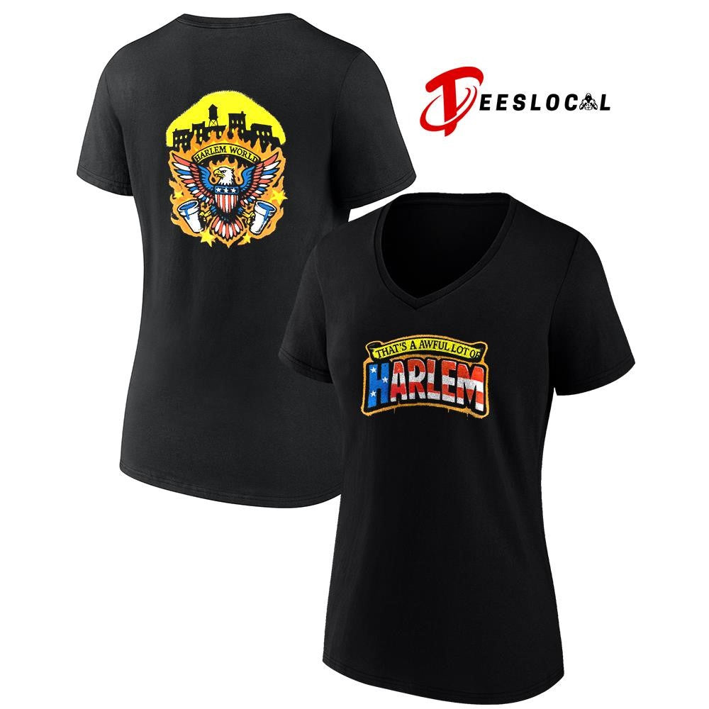 That’s a awful lot of harlem world USA flag national emblem graphic shirt Unisex