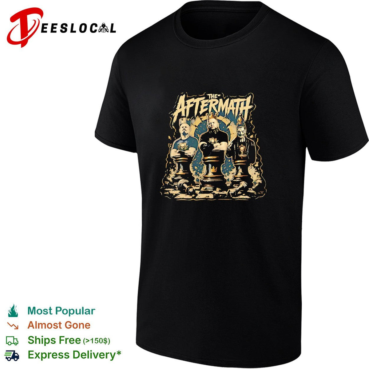 The Aftermath Chess Pieces kings strategy vintage shirt Unisex