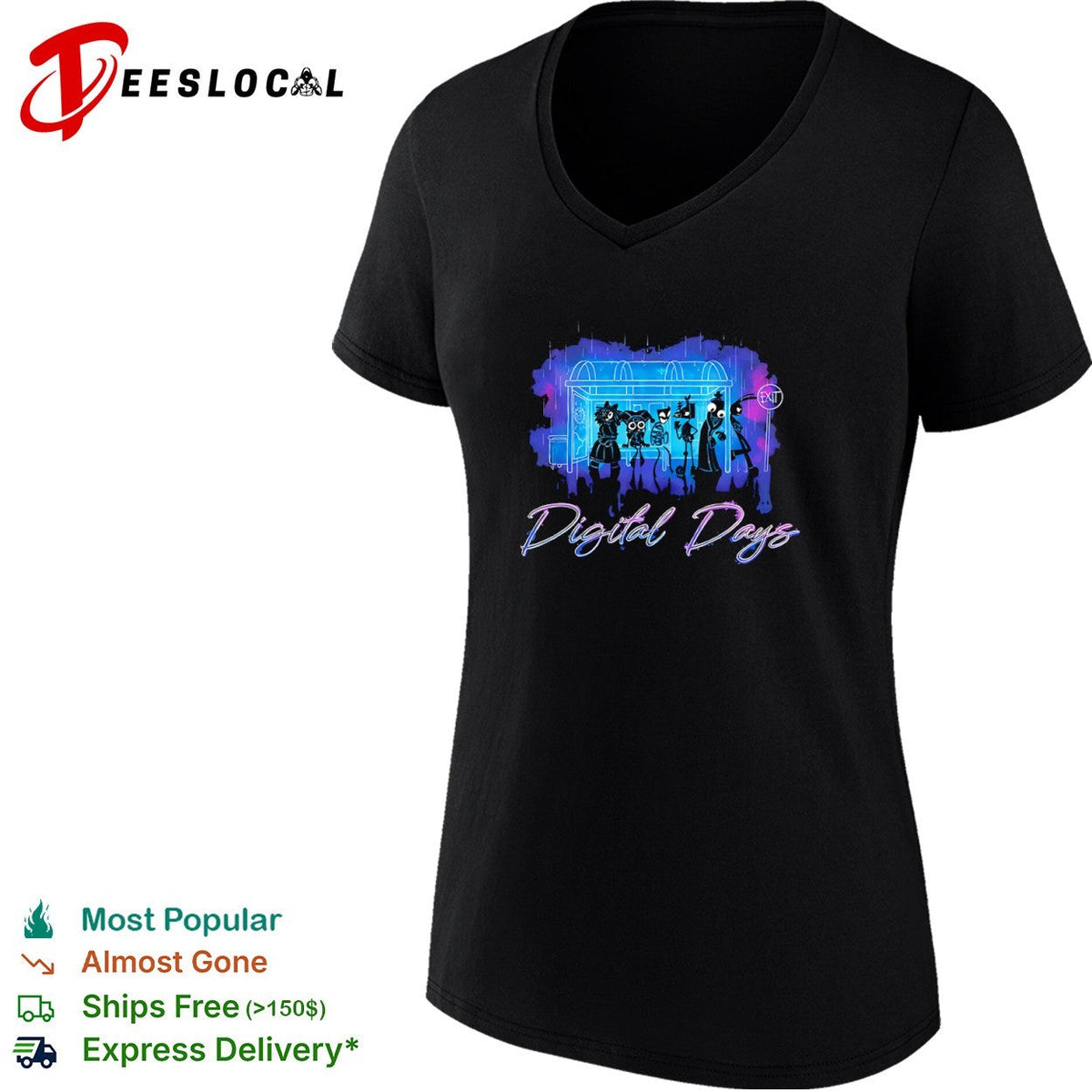 The Amazing Digital Circus Digital Days Characters Pomni Ragatha Jax Gangle shirt Unisex
