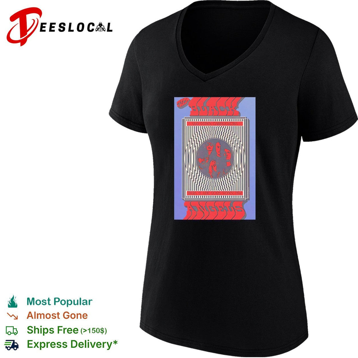 The Black Angels psychedelic concert poster art shirt Unisex