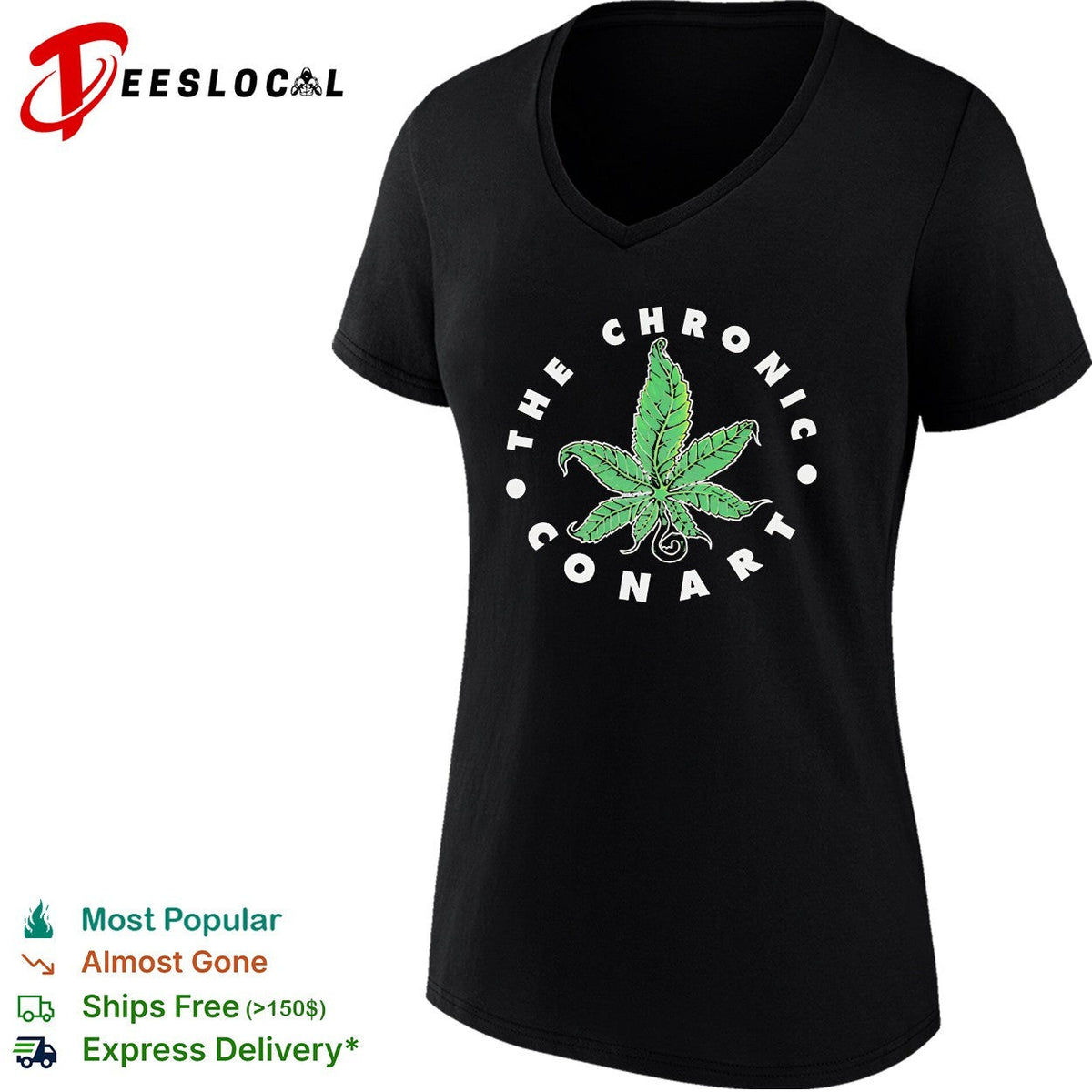 The Chronic Conart cannabis leaf circle logo shirt Unisex