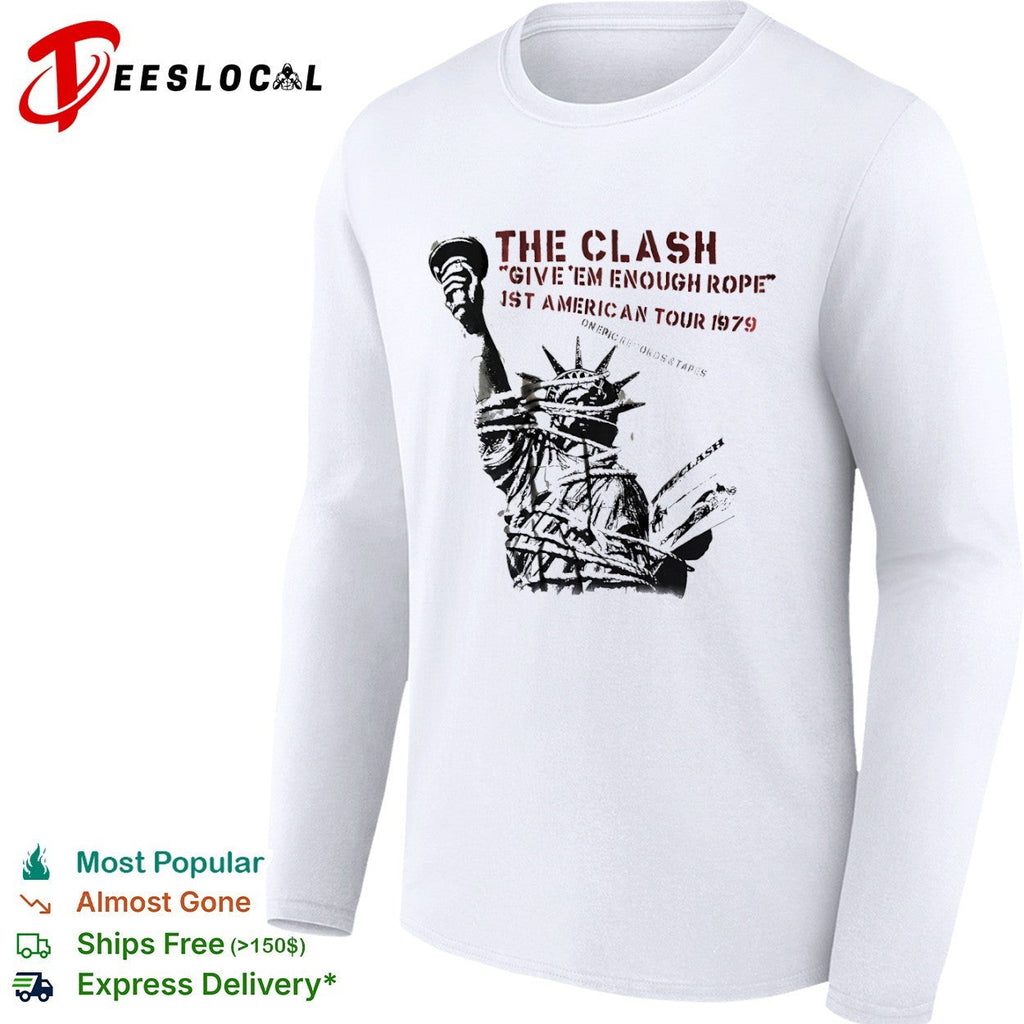 The Clash Give em Enough Rope 1st American Tour 1979 Statue of Liberty band shirt Unisex