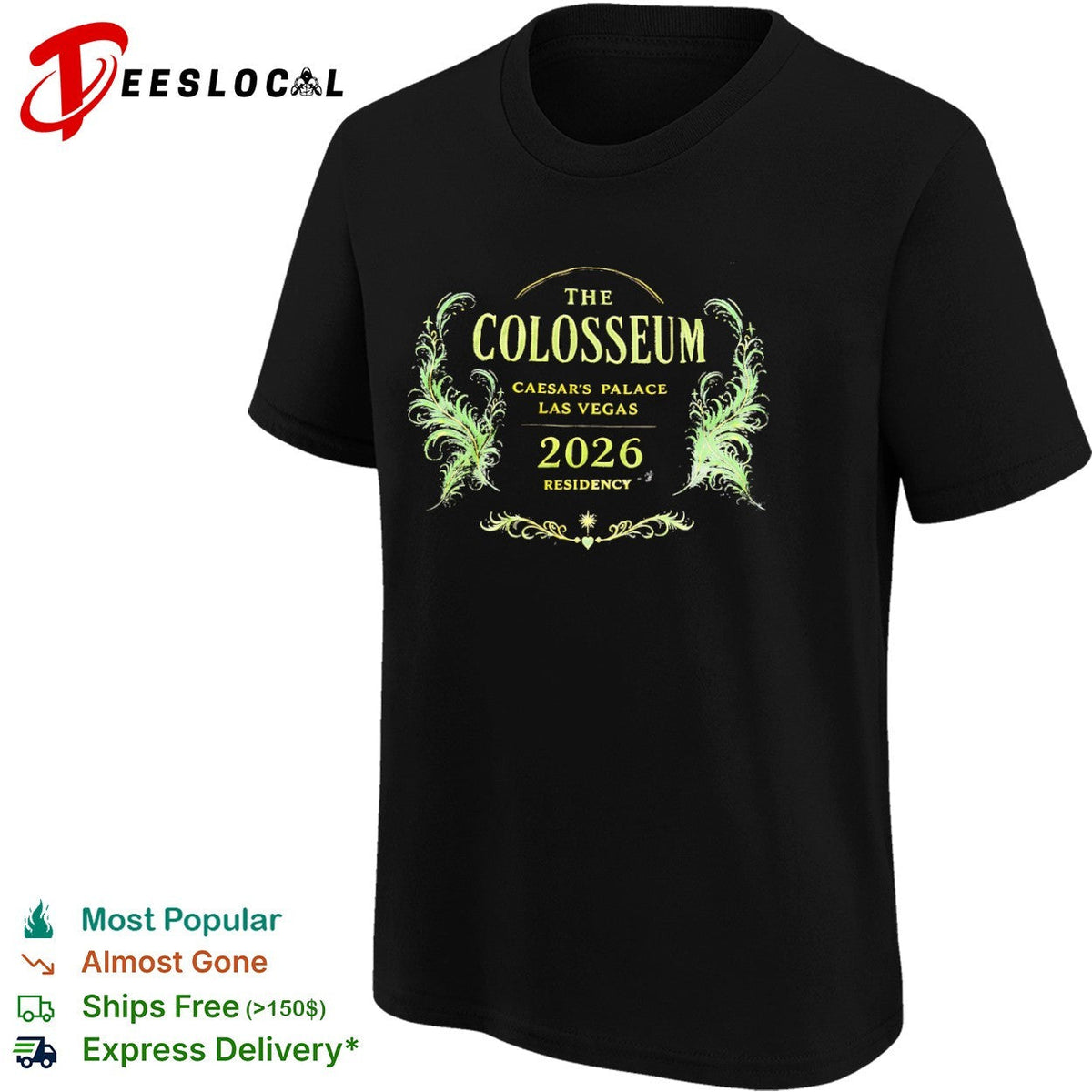The Colosseum Caesars Palace Las Vegas 2026 Residency concert tour fan souvenir shirt Unisex