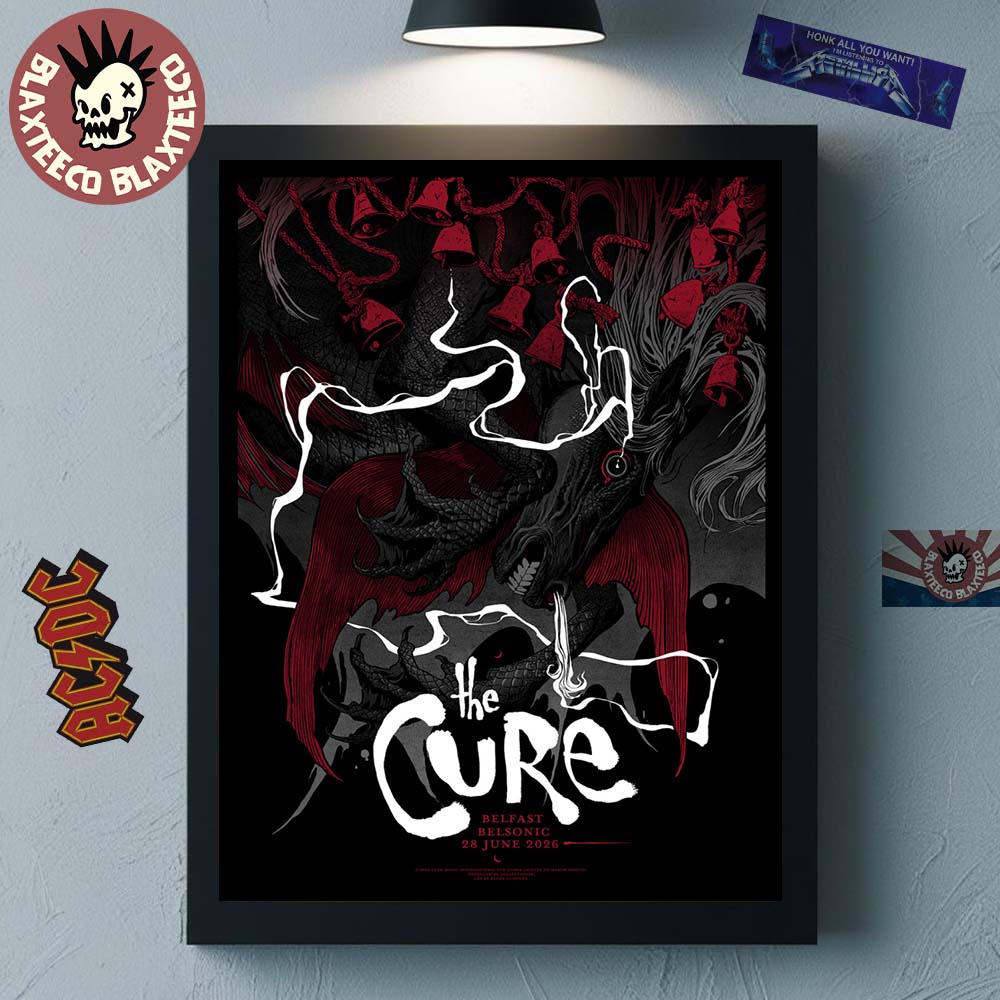 The Cure Belfast UK 2026 Event Poster At Belsonic On 28 June 2026 Home Decor Poster Canvas